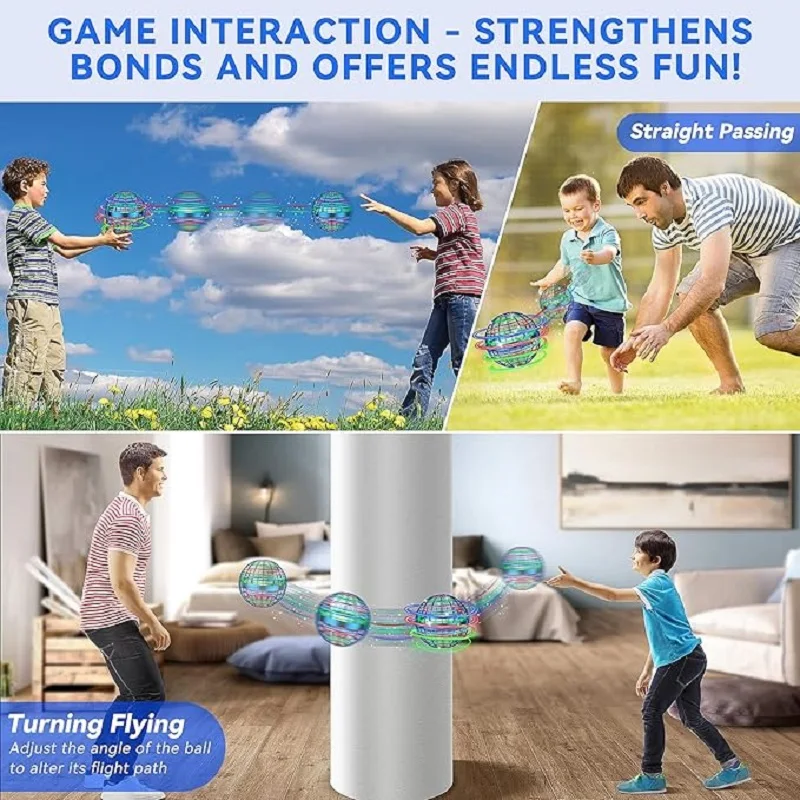 لعب للأطفال ألعاب مضيئة تحلق الكرة الاستشعار التلقائي دوران ماجيك الكرة ألعاب الأطفال في الهواء الطلق ألعاب احتفالات هدايا العيد #5