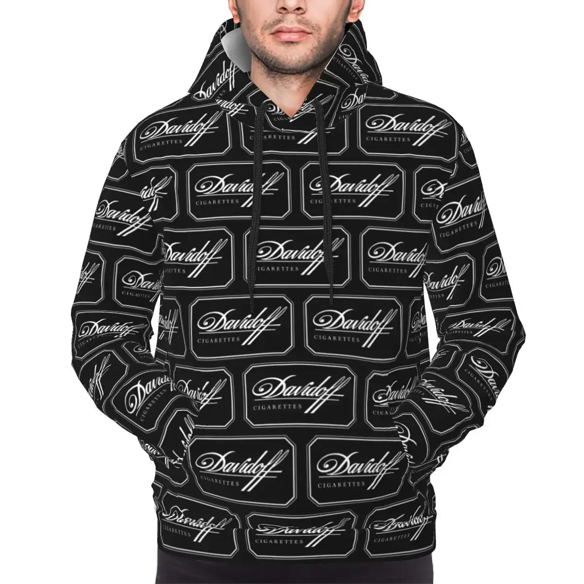 Davidoff cigarrillos sudaderas con capucha Harajuku pulóver Otoño Invierno hombres mujeres sudaderas camisetas de manga larga