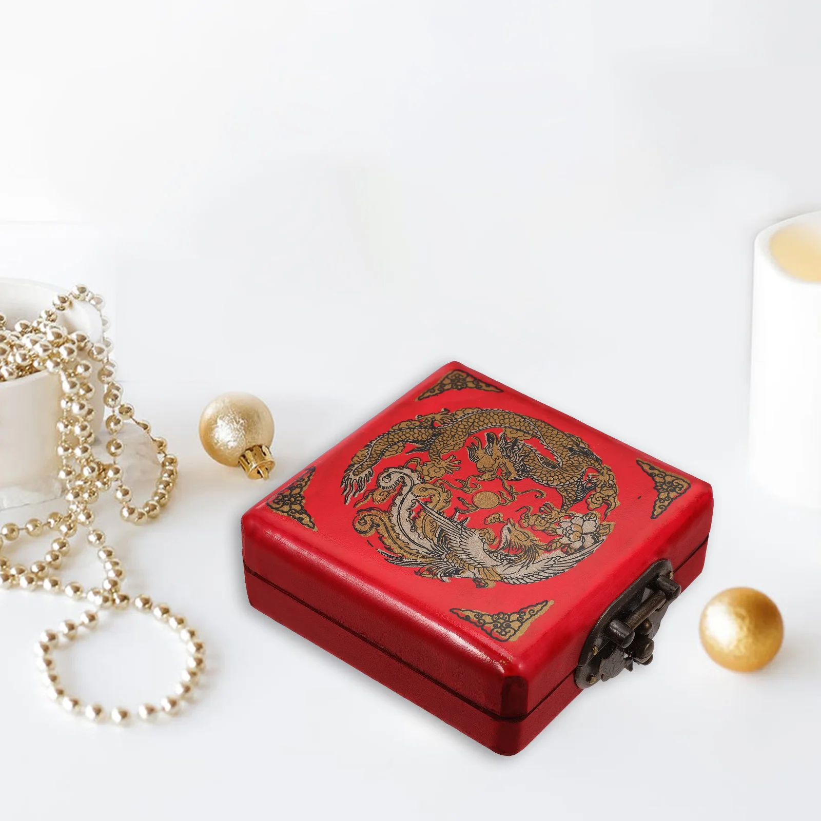 

Jewelry Box Lids Cotton Oriental Handheld Vintage Treasure Chest