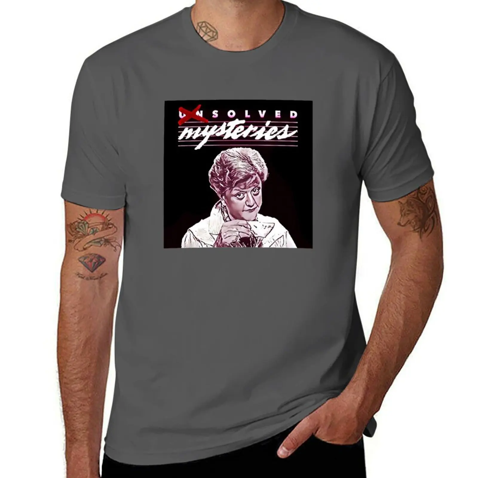 Jessica Fletcher résoudre tous les mystères T-Shirt t-shirts pour homme coupe ajustée homme graphique T-Shirt homme T-Shirt style décontracté
