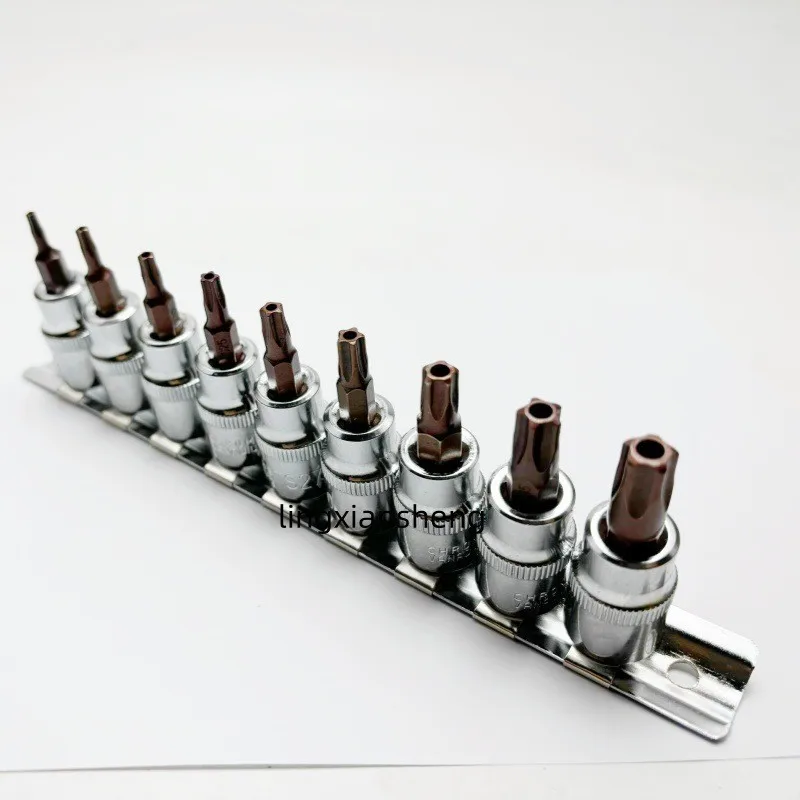 Image of TS 9-teiliges Sechskantschlüssel-Set mit Hohlstern-Schraubendreher-Steckdosen und Werkzeug zum Entfernen des Luftpolstermotors