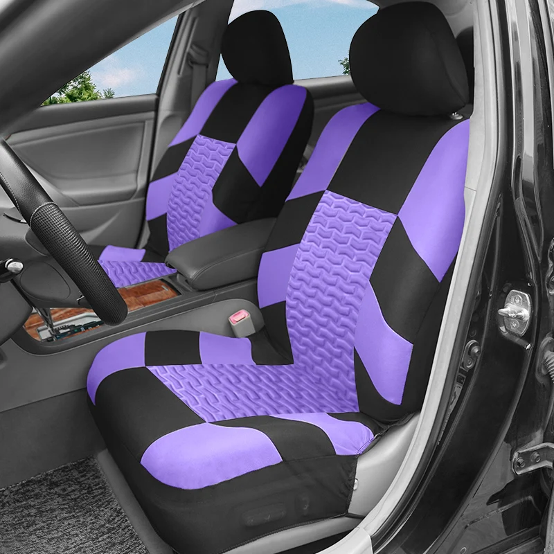 Tire Tread Press Car Seat Cover Polyester Fabric Seat Covers Universal Fit For Most Car SUV Truck Van Car Seat Covers Full Set