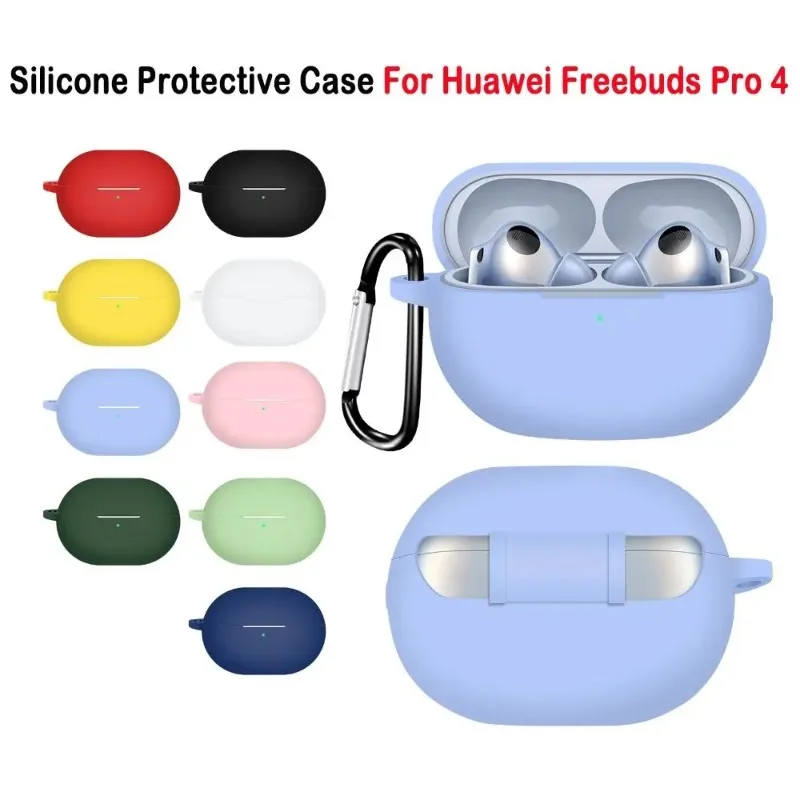 

Silicone Protective Case Shockproof Anti-Scratch Headphone Protector Headphone Accessories Sleeve for Huawei Freebuds Pro4/Pro3。