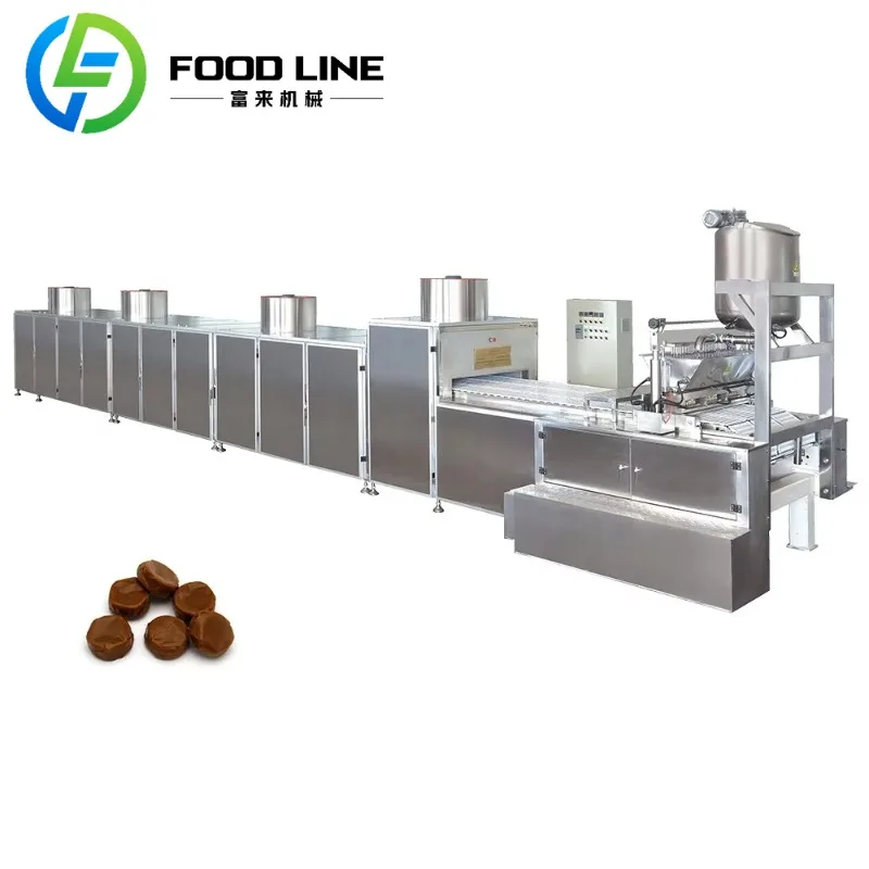 New Fully Automatic Toffee Candy Production Line for Food Factory Featuring PLC and Bearing Core Components