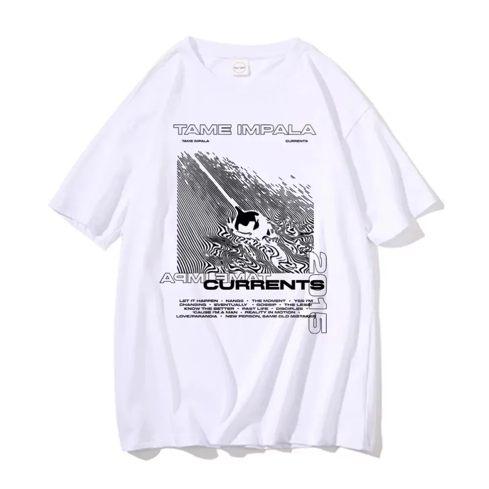 Tame Impala Currents Print T-Shirt, Unisex Indie Pop Rock Hip Hop Casual Short Sleeve Streetwear Women And Men T-shirt