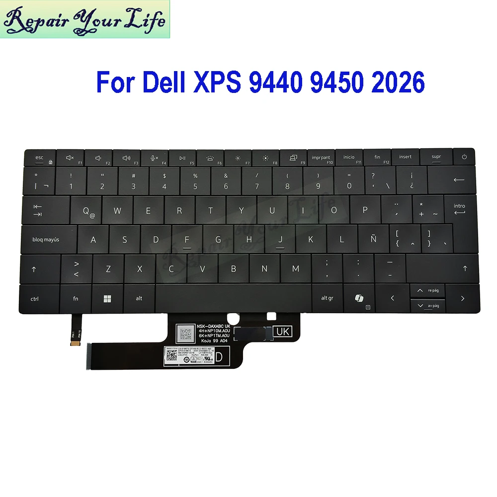 US USA Latin Turkish Keyboard Backlight For Dell XPS 14 9440 9450 16 DA16260 DA16250 DA16255 2026 01867X 0K097W Notebook Teclado