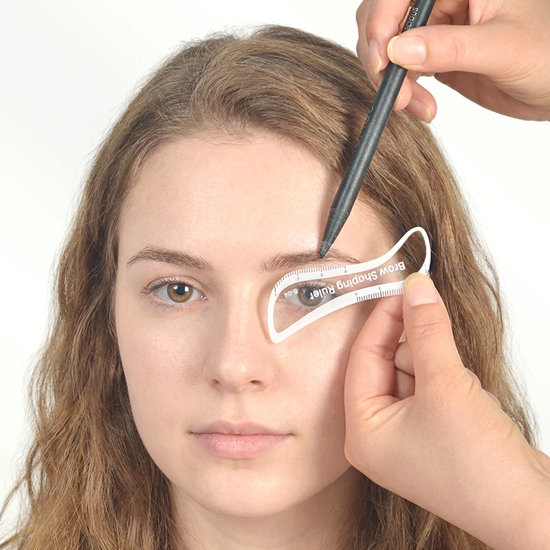 Curved Eyebrow Stencil | Quick Shaping & Positioning Ruler | Compact, Portable, Fast Eyebrow Tool