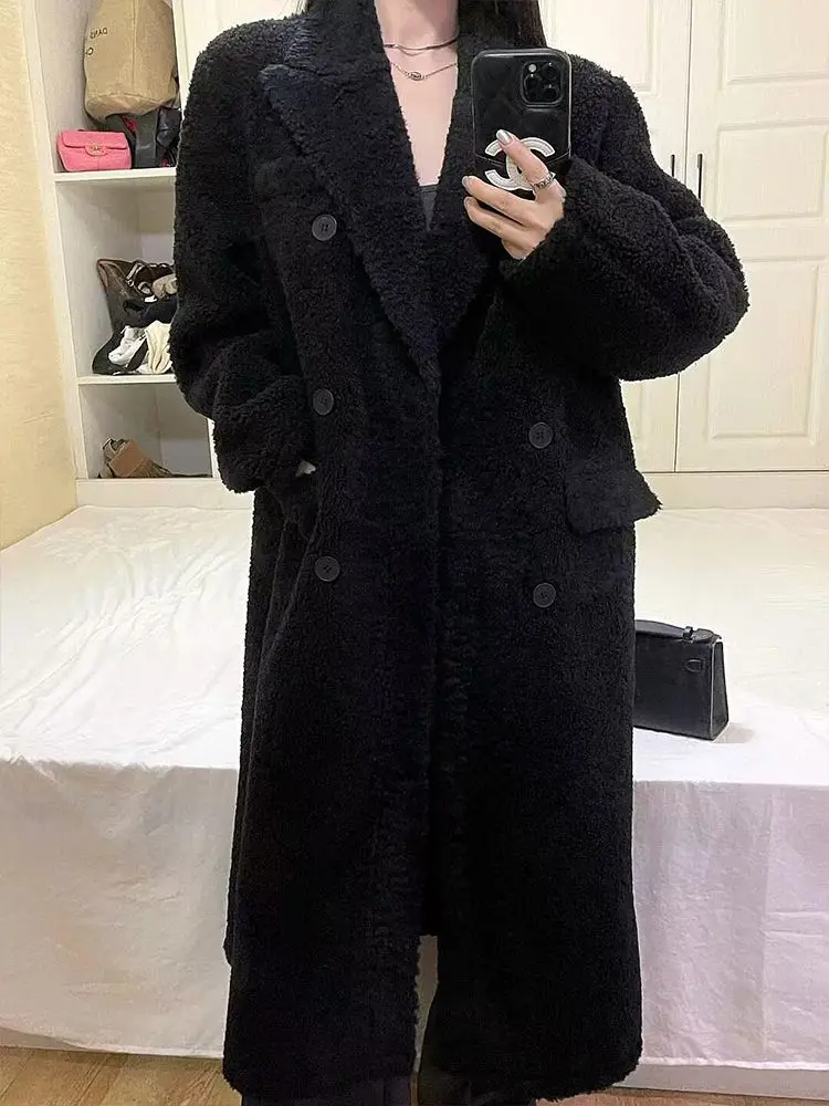 

Faux Fur Grey Coats Womens Furry Autumn Casual Young Japanese Style O Neck Popular Two Tone Windproof Liner Edge Hooded Mink Ins