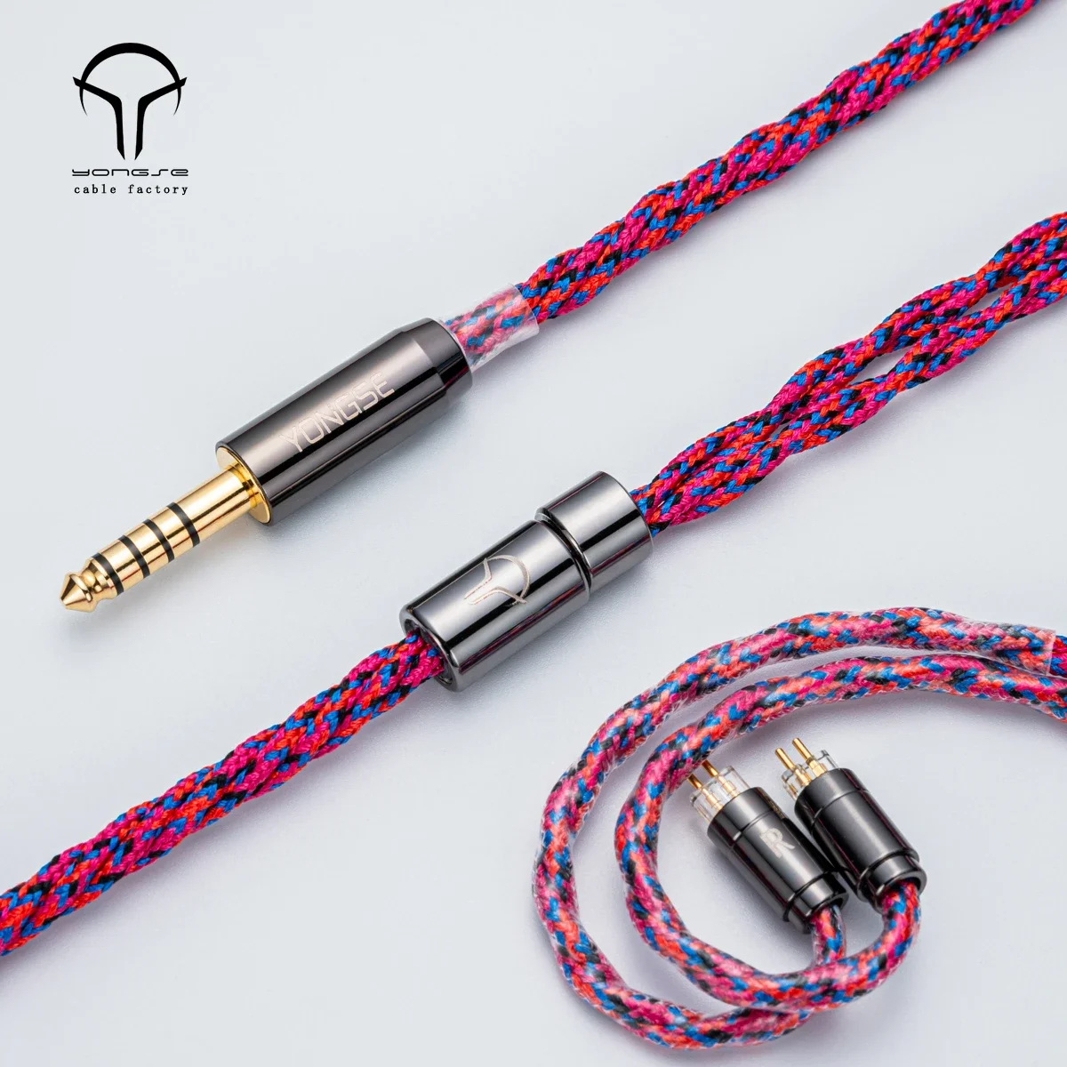 Yongse Tricolora 6N 4 Strands Single Crystal Copper Silver Plated Earsphones Cable