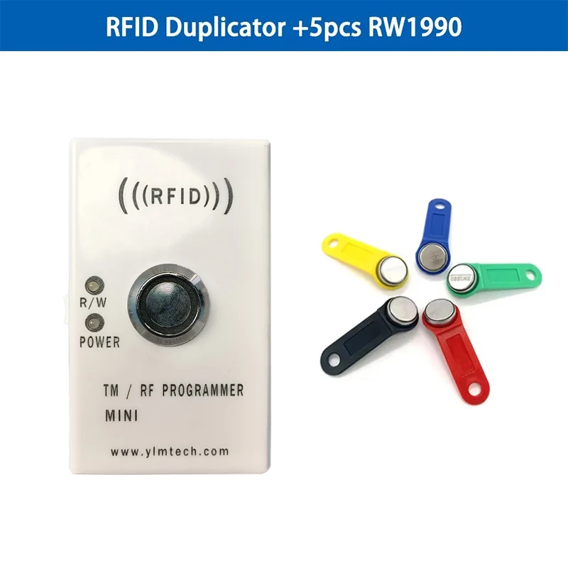 Vmini TM iButton Programmer 125KHz RFID Reader Writer for RW1990 DS1990A Key Token Duplicator Copier