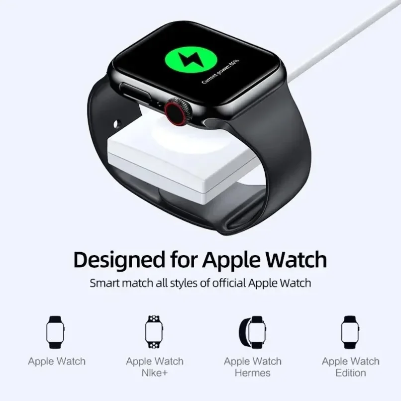 Watch Wireless Charger Portable Fast Charging Dock Station Adapter For Apple Watch IWatch Series 9 8 7 6 SE 5 4 3 2 1 USB Cable