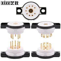 EIZZ High End Miniature 9pin Tube Sockets Valve Bases For 12AX7 6922 EL84 ECC82 ECC81 12AT7 Hifi TUBE AMP DIY Chassis Mount