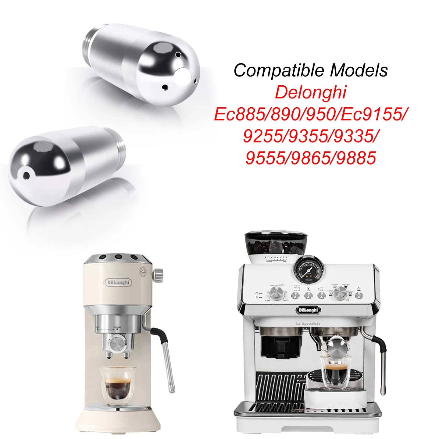 Bico de vapor de café para delonghi ec885/890/9155/9255/9355/9665/9865 café leite espuma varinha de vapor ponta máquina de café expresso