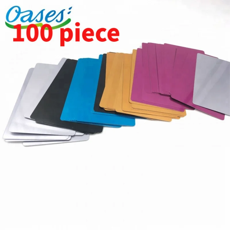 10 0piece.Custom.Anodized blank metal business card from china