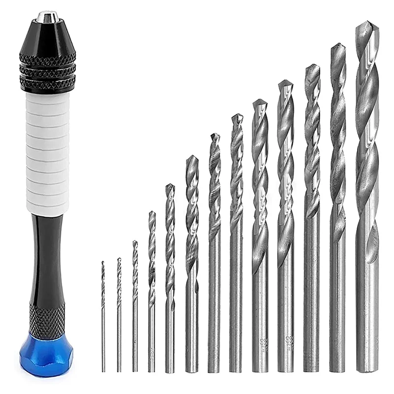 

A95I-Ideal For Hobbyists, Jewelry Repair, Model- Precision Pin Vise Hand Drill Set(48PCS), Mini Micro Craft Jewelry Drills Kit