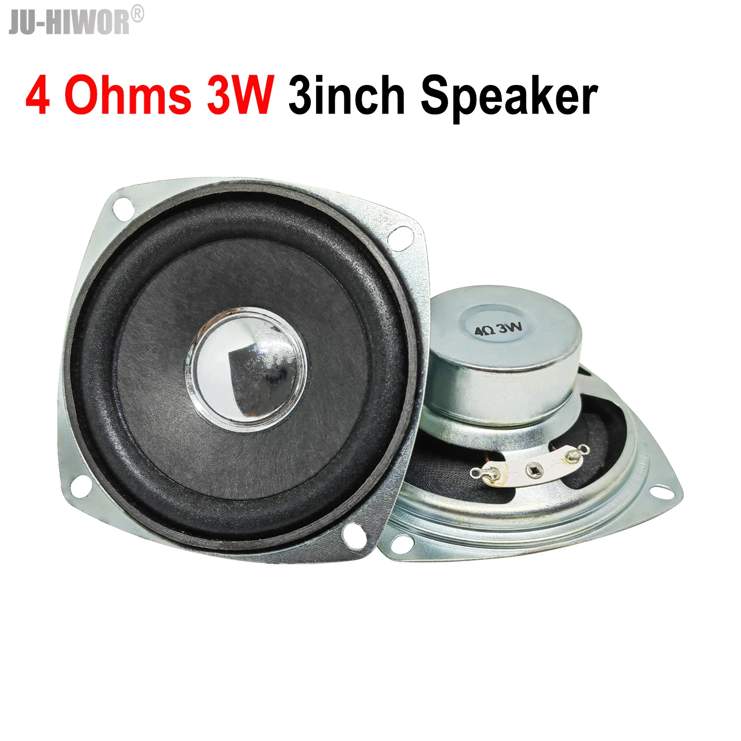 

2pcs 4 Ohm 3W Loudspeaker 78MM 3inch Square Speaker 37MM Internal Magnetic Antimagnetic Foam Edge Bright Cap Height 34MM