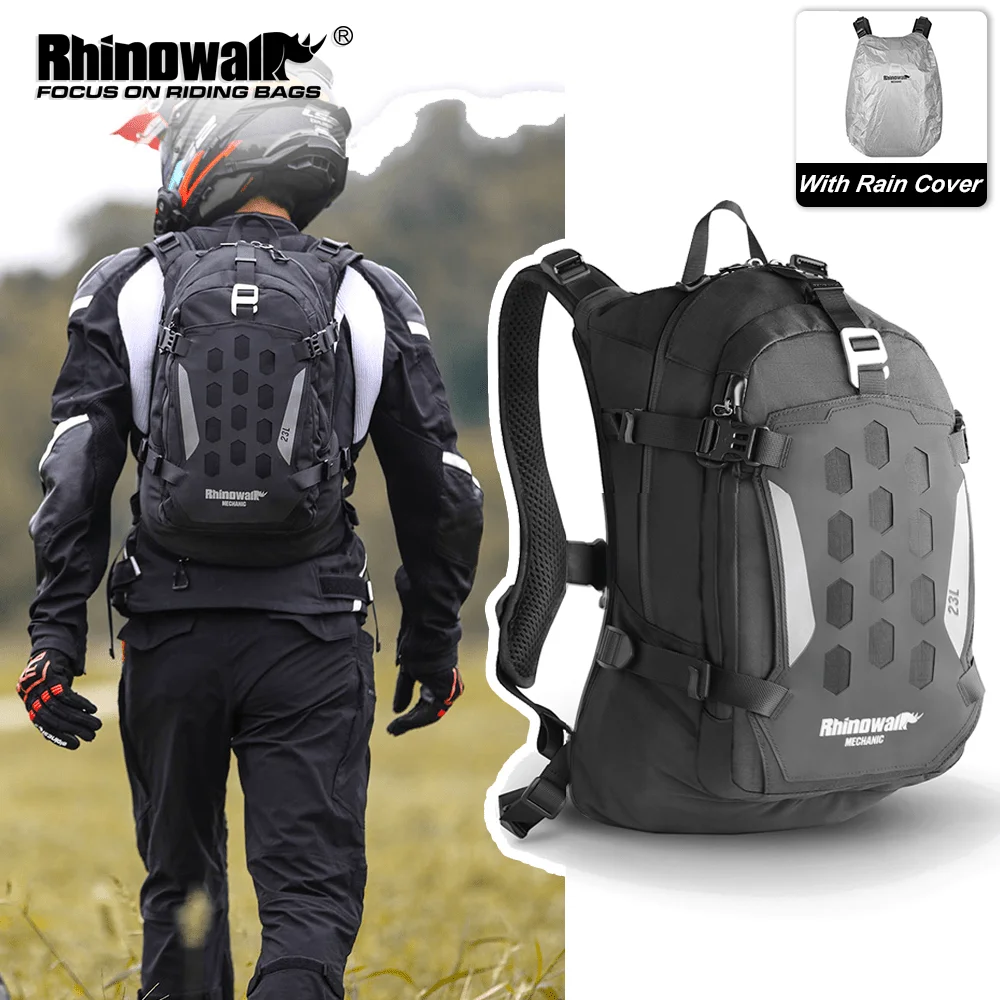 dual motorcycle helmet bag 35L Waterproof Hard KEMIMOTO motorcycle tail bag with expandable 22L30L storage Bell Helmets 2120014 Hans Pro