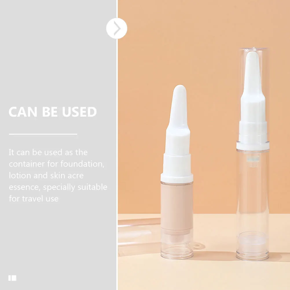 6Pcs Empty Foundation Bottles with Pump Travel Size Containers for Skincare Essence Refillable Jars Lightweight