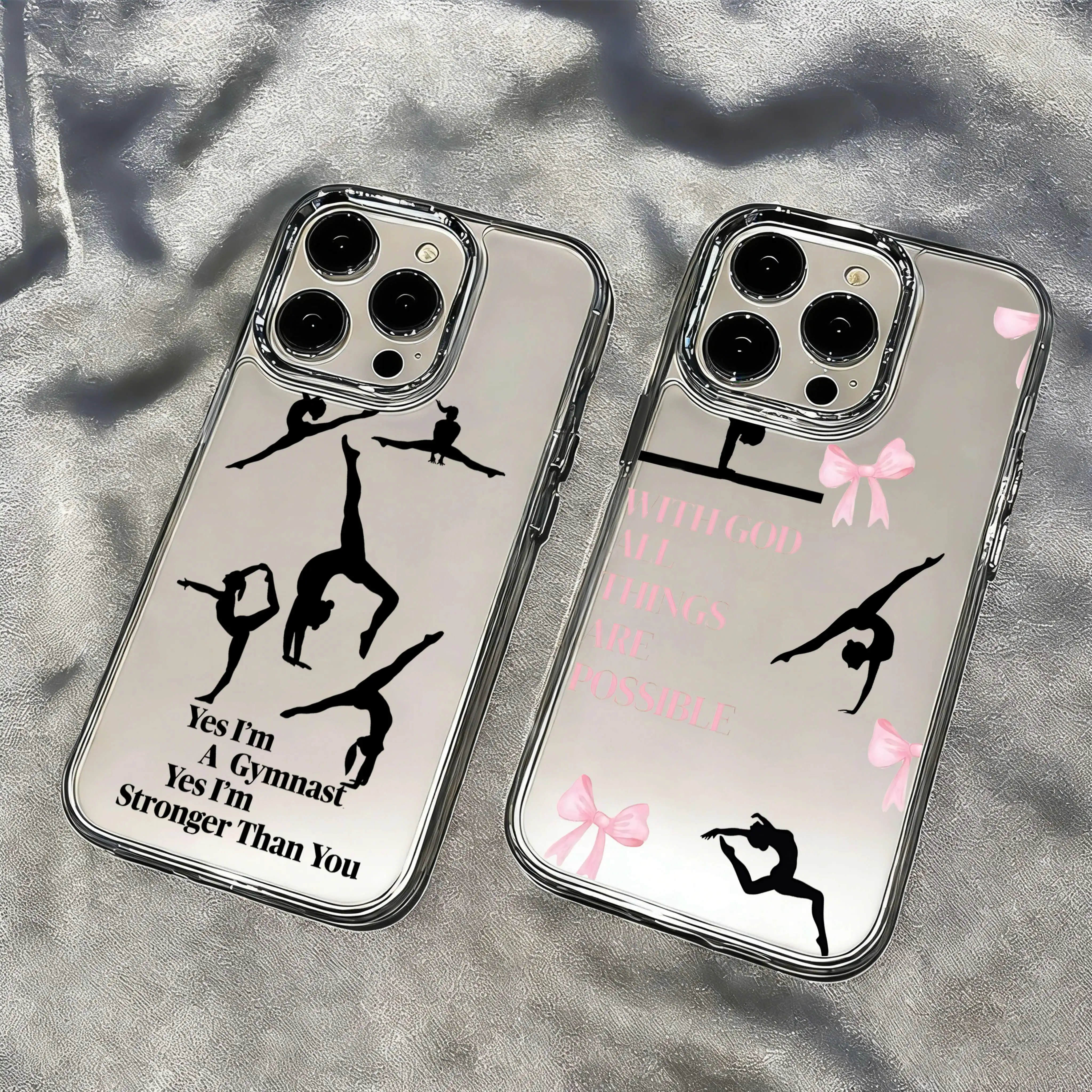 Beautiful Gymnastic Design Phone Case for Samsung Galaxy S25 S24 S23 S22 S21 S20 Note20 FE Ultra Edge Plus 4G 5G Transparent