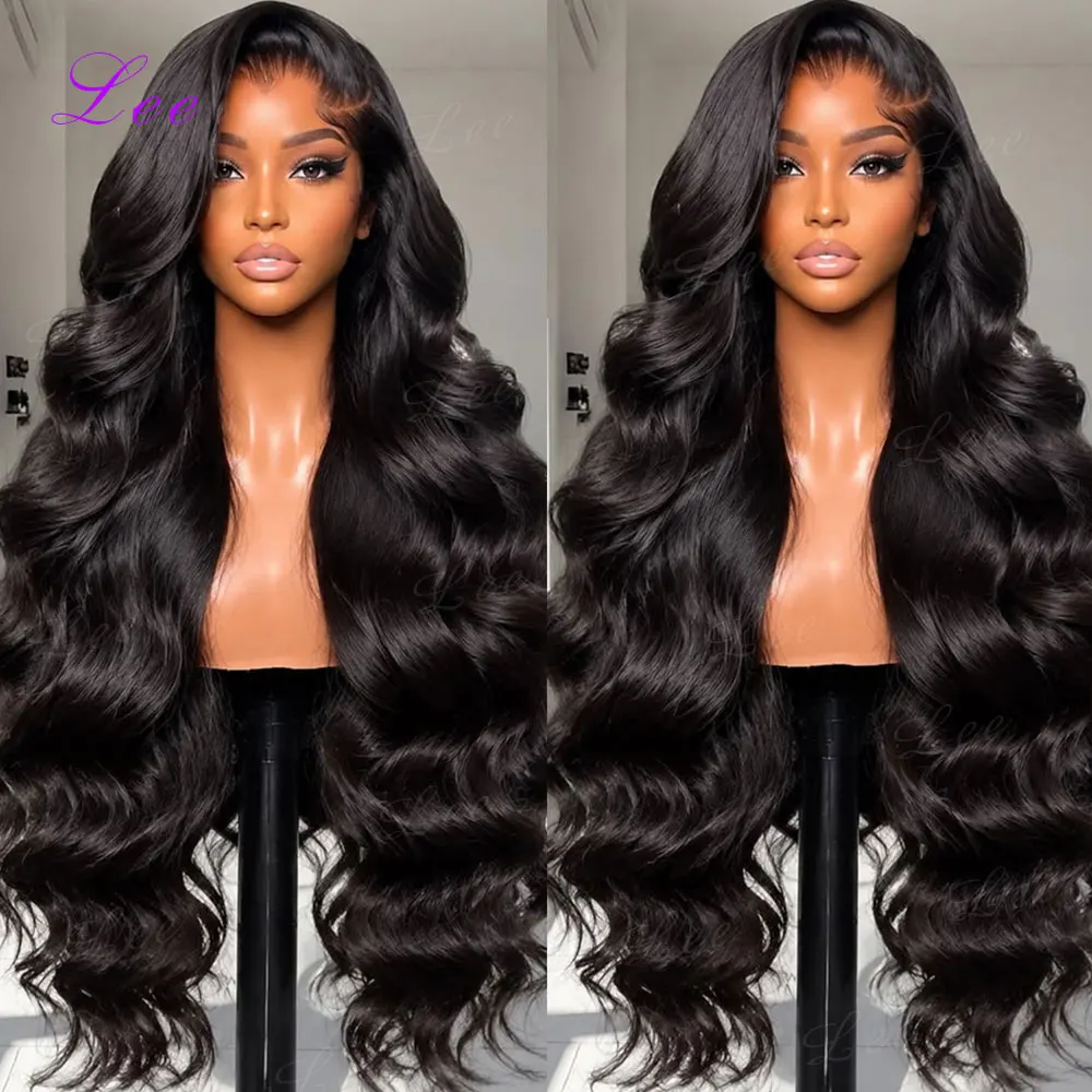 Body Wave Lace Front Human Hair Wigs 13x6 HD Lace Frontal Wig 250% Density Natural Black 100% Human Hair 30 40 Inch Wet And Wavy Wigs For Women