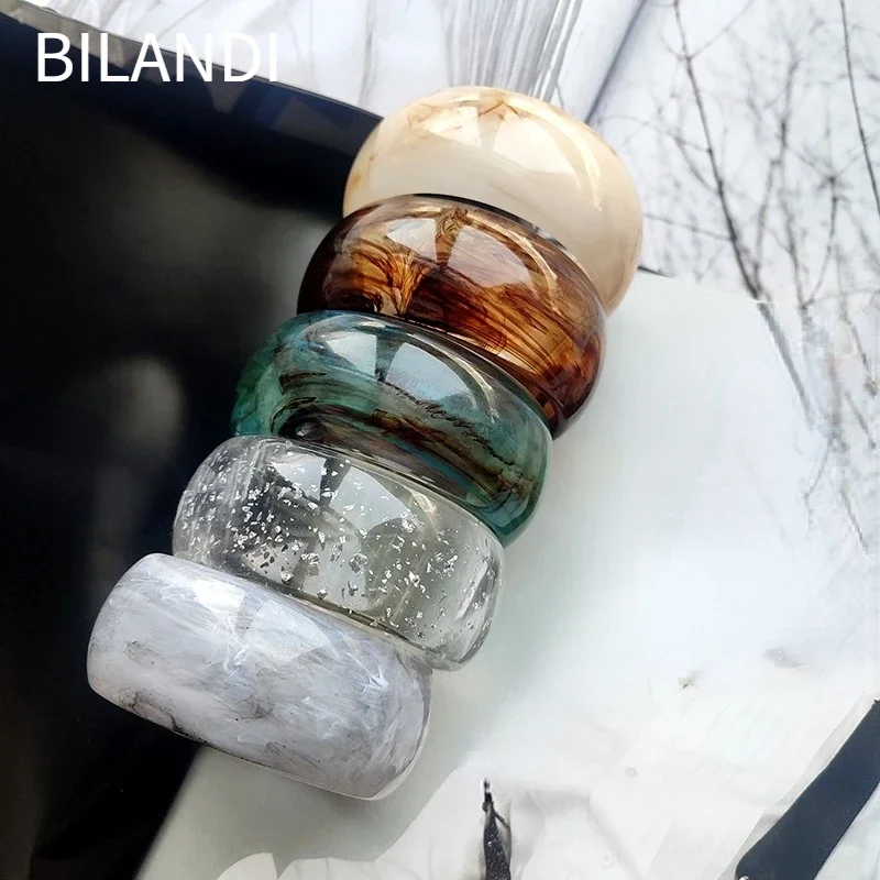 Bilandi Fashion Jewelry Vintage Temperament Resin Bracelets For Women Party Gifts Simply Design Accessories 2024 Trend New