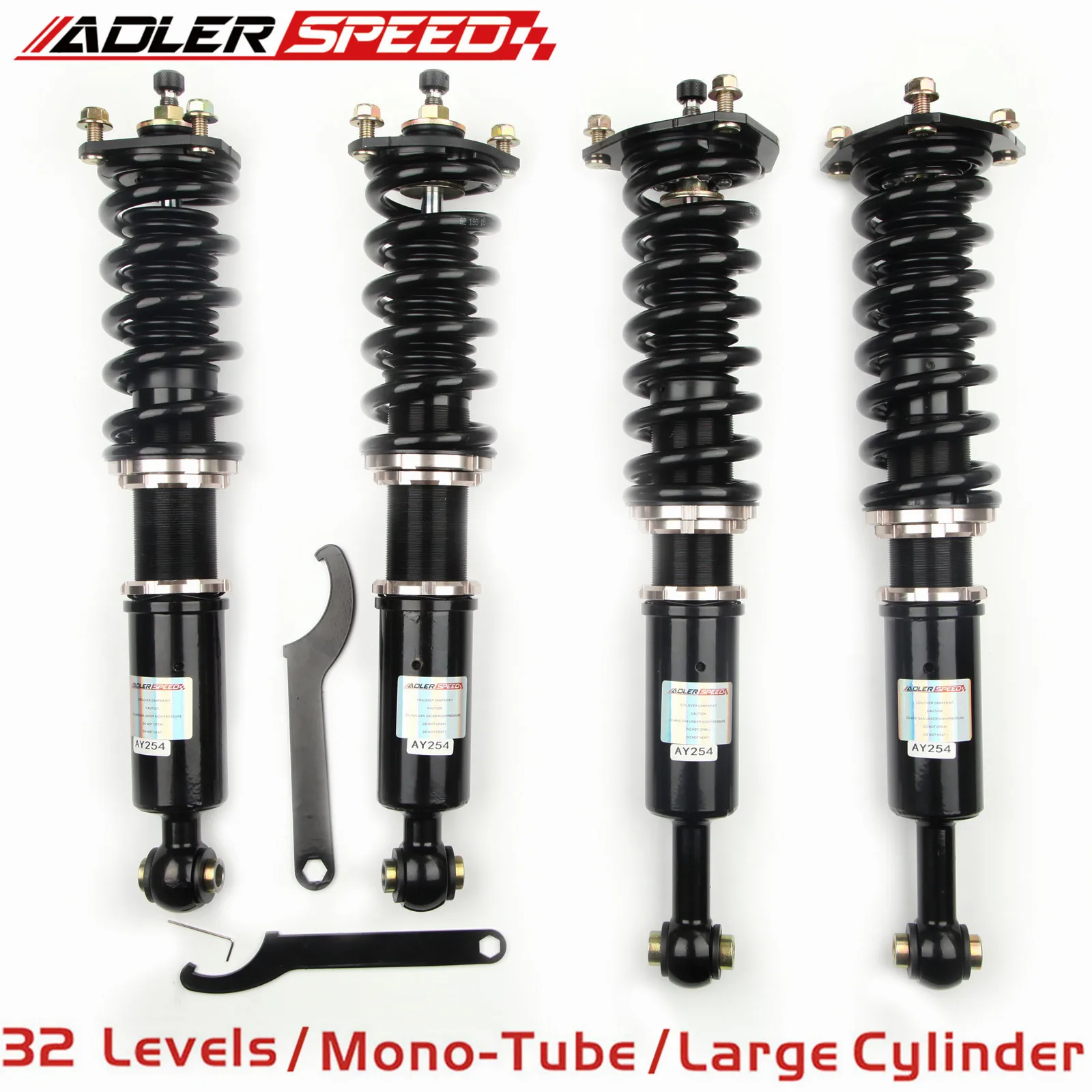 ADLERSPEED 32 Level Mono Tube Coilovers Suspension Kit For Lexus GS300 1998-2005