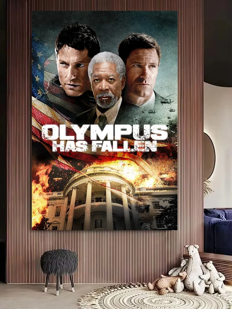 Olympus Has Fallen Movie, Print Art Canvas Poster, For Living Room Decor Home Wall Picture