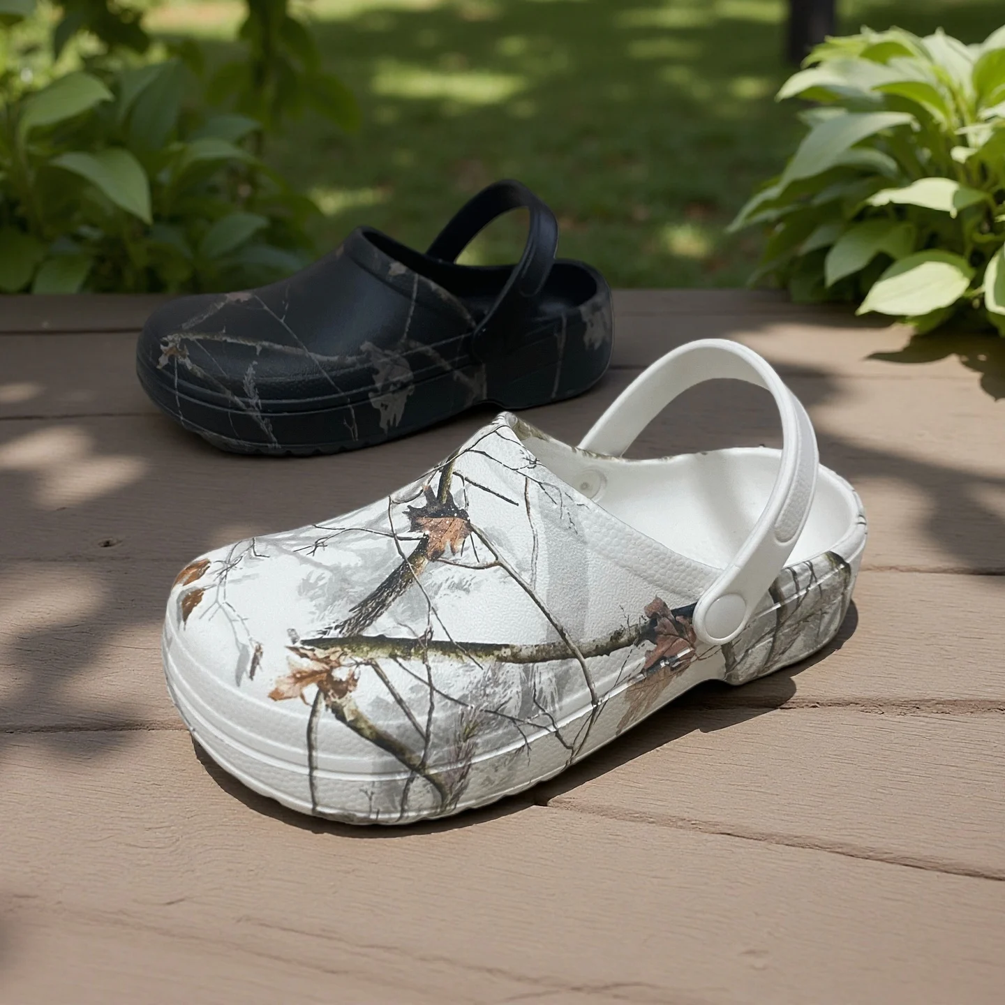 

Мужские садовые тапочки Eva Mule, стильные легкие удобные домашние тапочки без шнуровки с принтом, уличные пляжные сандалии