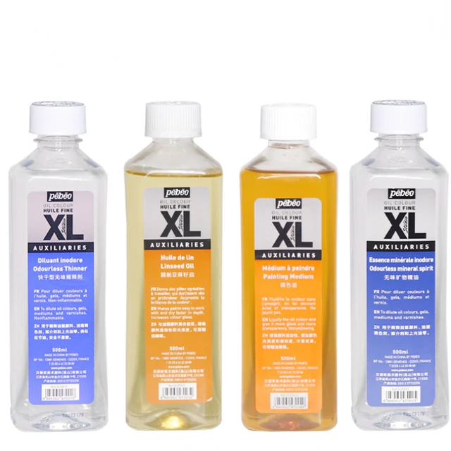 Olej lniany do malowania olejnego, szybkoschnący, rozpuszczalny, bezwonny Pigment, esencja neutralna, 500ml