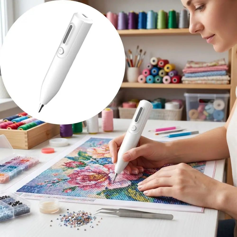 Absorbing Diamond Electric Diamond Painting Pen Metal Tip Painting Tool Diamond Painting Tool Electric Suction Magic Tool Pen