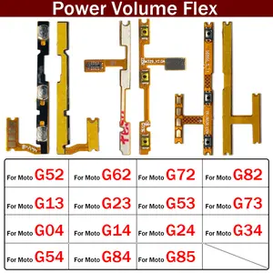 Bilashmart Power On Off Button Volume Key Button Flex Cable Moto G52 G62 G72 G82 G13 G23 G53 G73 G04 G14 G24 G34 G54 G84 G85 4G 5G