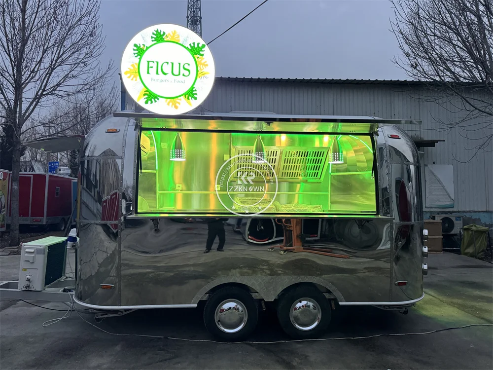 Food Kar Mobiele Snack Koffie Kiosk Concessie Aangepaste Trailer Vending Volledig Keuken Apparatuur Fast Food Truck Te Koop