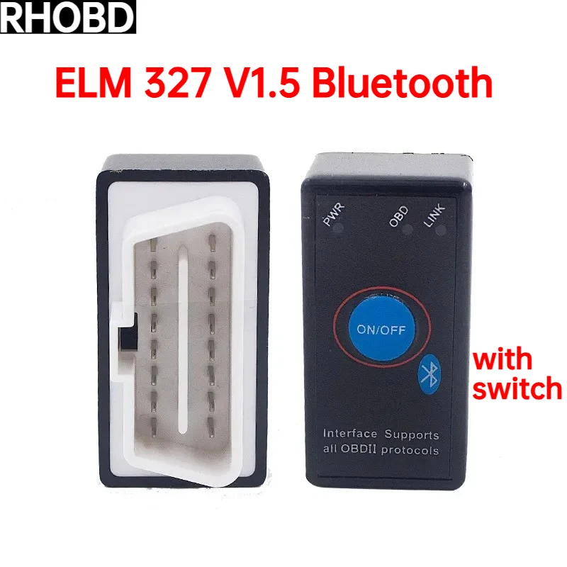 2026 NEW Mini Elm327 Bluetooth OBD2 V1.5 Switch Elm 327 V1.5 OBD2 Car Diagnostic Tool Scanner OBDII Adapter Auto Diagnostic tool