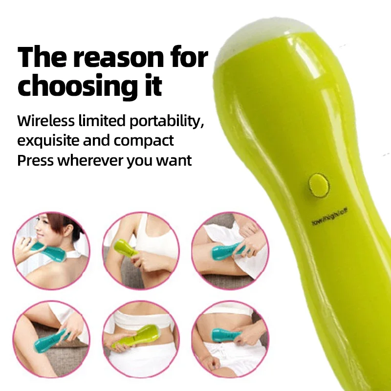 Handheld Massager Battery Mini Small Portable Vibratory Relaxation Device Body Neck Hand Leg Home Relax Soothing Massage Tool