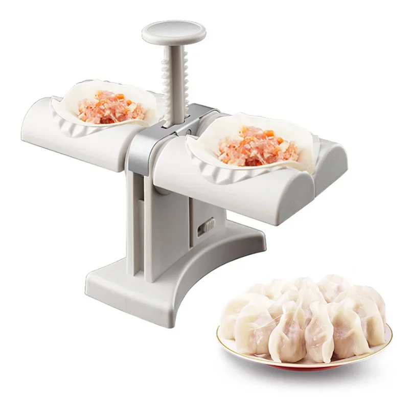 Double Head Automatic Dumpling Maker, Dumpling Maker Press Mould, Quick Dumplings Pierogi Maker for Home Kitchen Restaurant