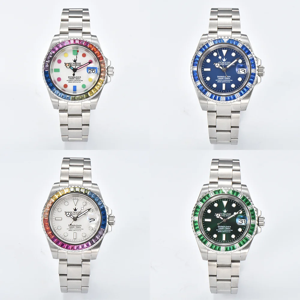 Relojes con logotipo personalizado para hombre, 30 estilos, reloj automático de lujo de primeras marcas para hombre, reloj de pulsera con calendario de cristal de zafiro AR