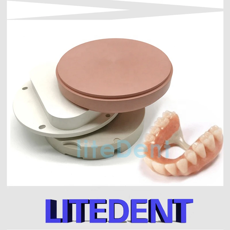 

Pink Color Peek Disc Dental Partial Material Rose PEEK Blank Denture Frameworks Cadcam 98mm PeekBlock