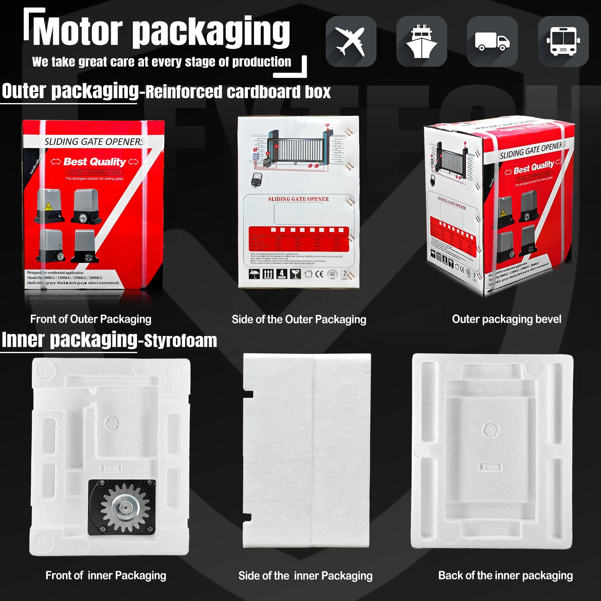 Factory Supply 370W 800Kg 1800Lbs Electric Sliding Gate Motor Kit Automatic Door Opener for Driveway Gate