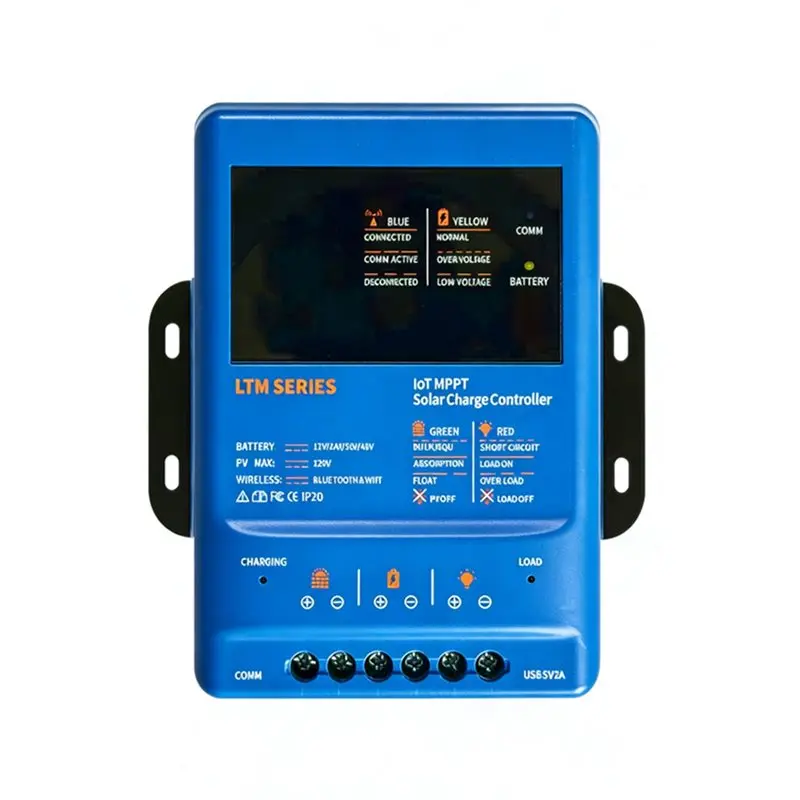 [B17B!】 MPPT Solar Charge Controller 40A Auto-Detect 12V 24V 36V 48V 120V Max PV Input Bluetooth Wifi RS485 Monitoring
