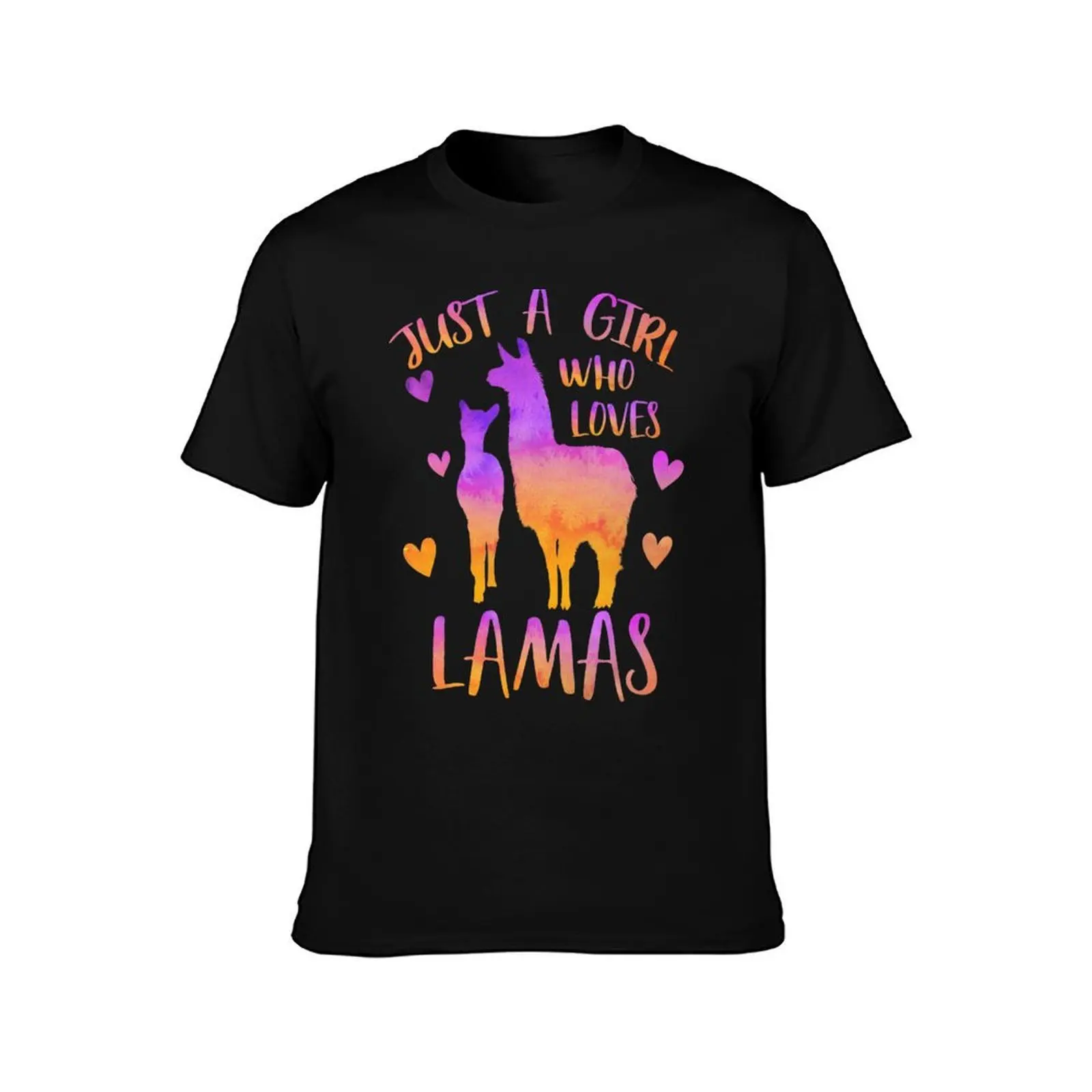 Just a girl who loves LLamas T-Shirt Fashion Casual Short Sleeve Top T-Shirt