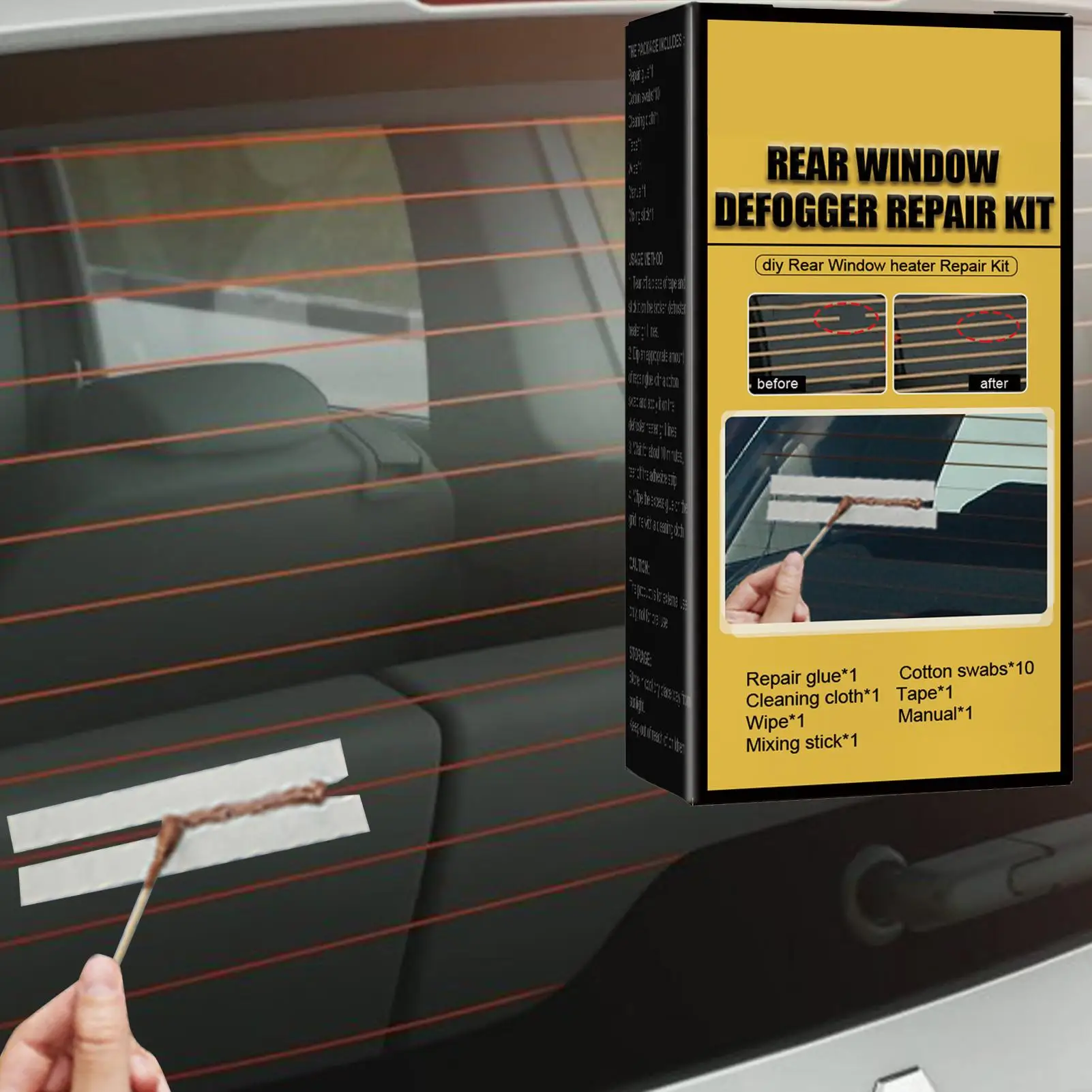 Rear Window Defroster Grid Repair Kit Rear Defogger Grid Lines Repair Kit Car Windshield Defogger Defroster Grid Line Repair Kit