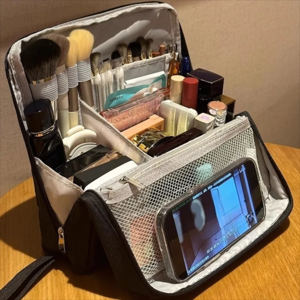 

Large-capacity Foldable Cosmetic Bag Multi-purpose Portable Vertical Makeup Bag with Compartment Waterproof Toiletry Storage Bag
