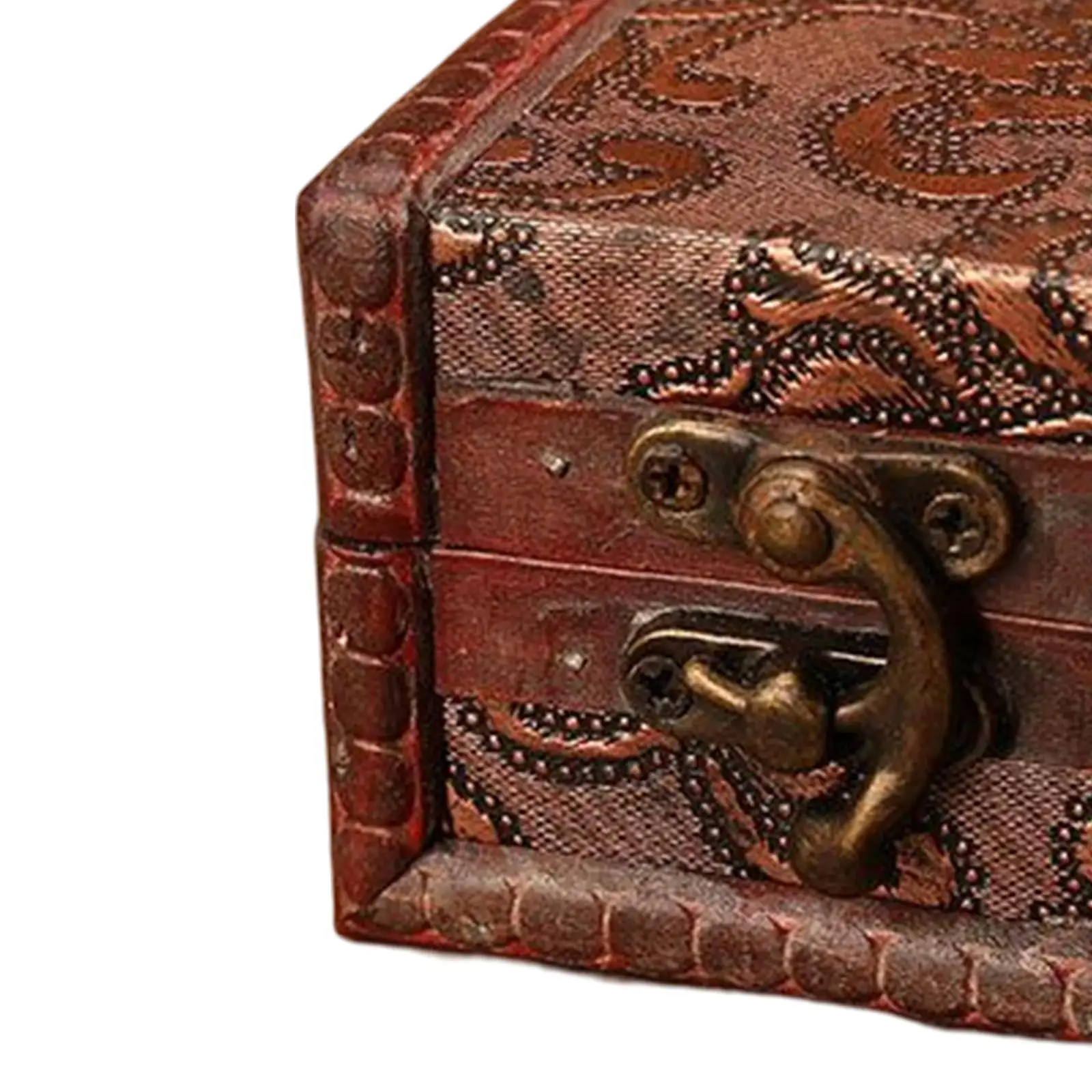 Small Vintage Lockable Jewelry Organizer Box