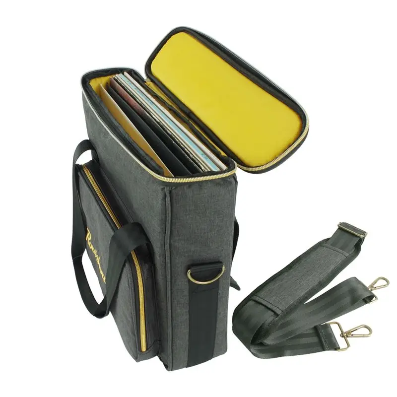 Rockhouse Storage Bag For 12Inch LP Vinyl Records Vinyl Records Carrying Bag Holds Up To 10 Vinyl Albums