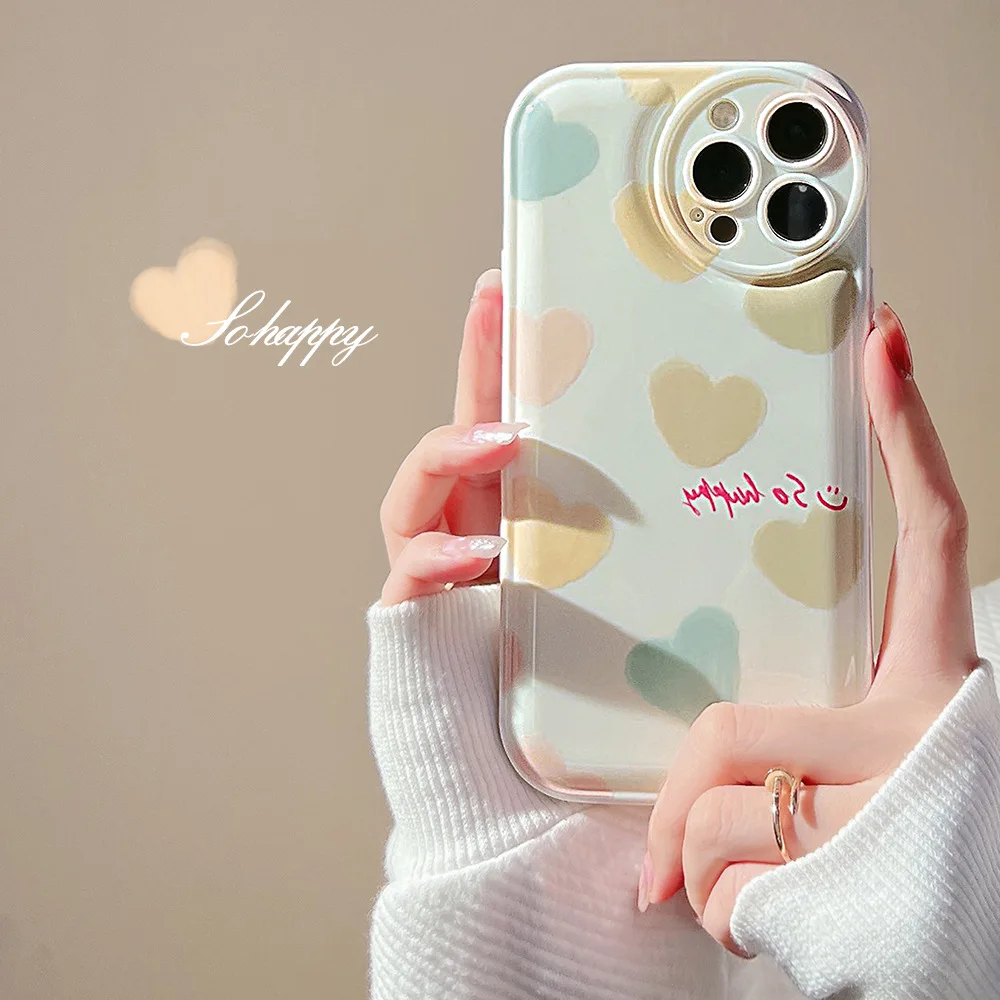 Decompression Bubble phone Case , Female Love Case, For iPhone 13, 12, 15Pro Max, 14Pro, 11, Bright Face