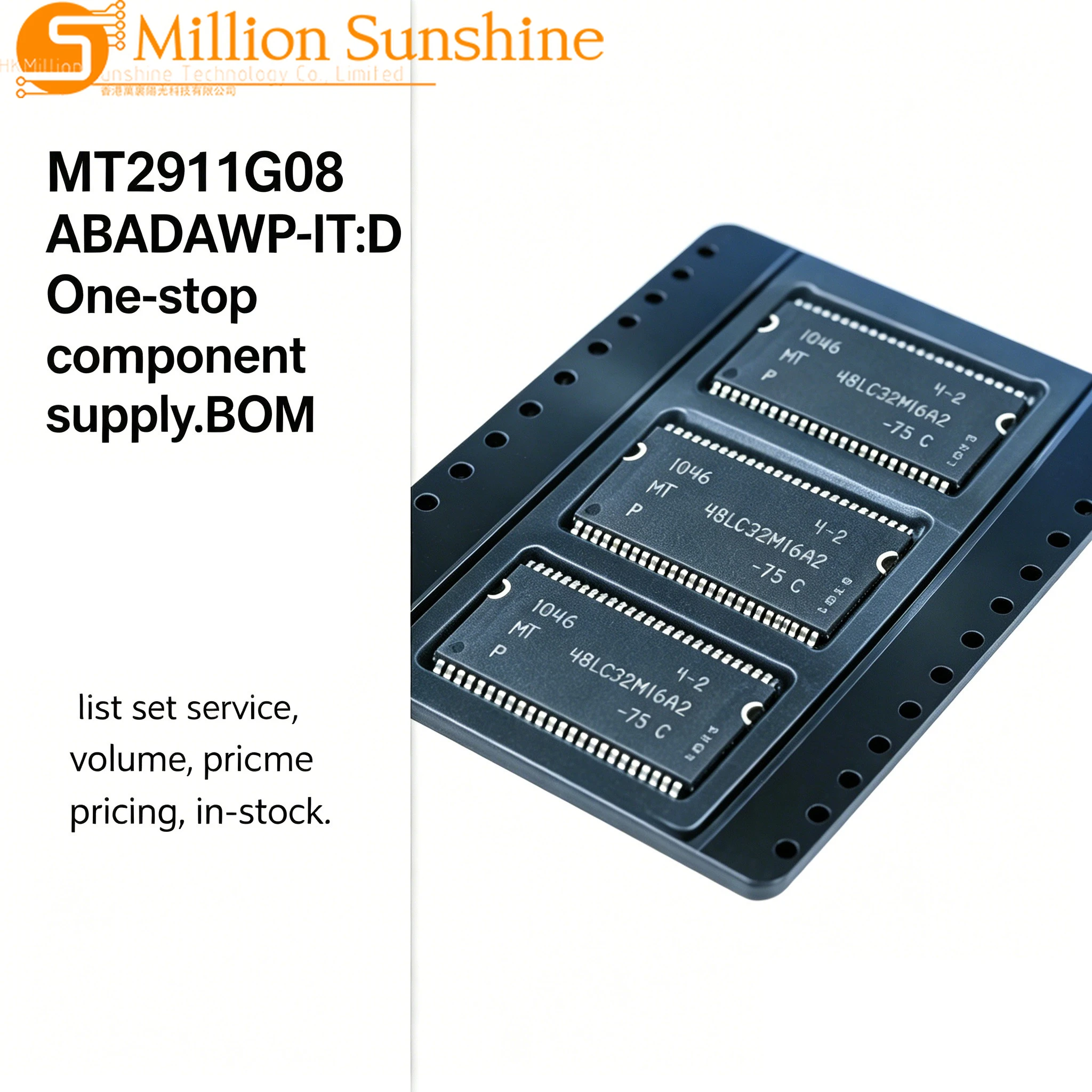 10pcs MT48LC32M16A2P-75:C MT48LC32M16A2P-75C MT48LC32M16A2P 48LC32M16A2 TSOP54 512Mb Chip Memory IC for Router Network Switch