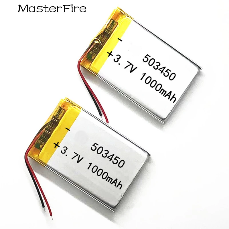 

2-10PCS 503450 3.7V 1000mah Rechargeable Lithium Polymer Battery for Bluetooth Speaker Walkie-talkie Smart Watch LED Light Cell