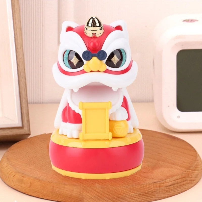 Solar Powered Dancing Nodding Figurine Multifunctional Cute Car Dashboard Ornaments For Home Red