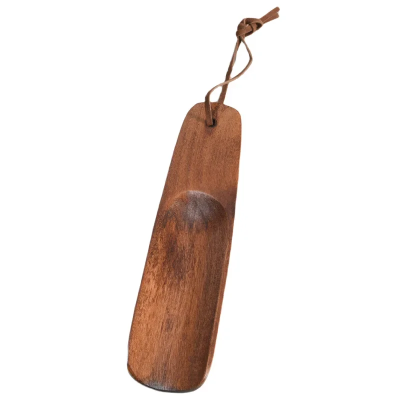 Solid Wood Shoehorn 15-31cm Short Handle Easy to Use Shoe Spatula for Pregnant Women Elderly Home Hotel - Comfortable Grip