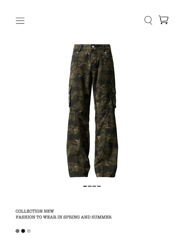 

Американские камуфляжные рабочие брюки с несколькими карманами в стиле ретро, мужские модные тонкие прямые брюки с микро-расклешенными уличными повседневными брюками длиной до пола...